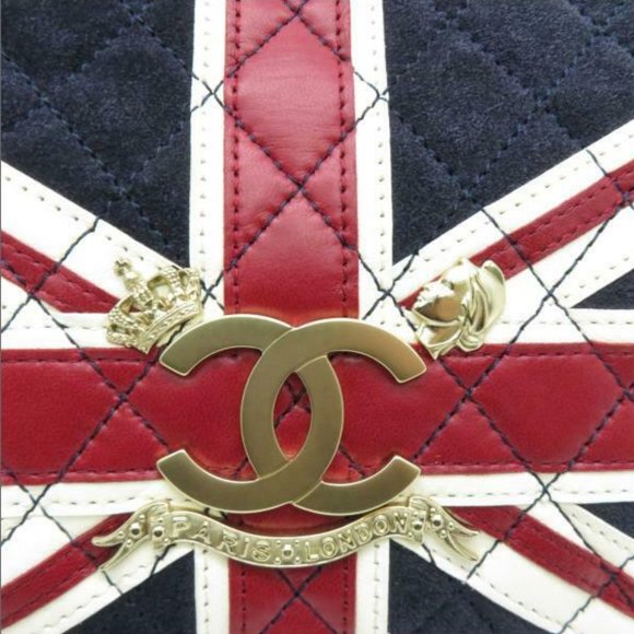 ❌SOLD❌Chanel UK Flag Union Jack Shoulder Navy bag - Picture 4 of 13
